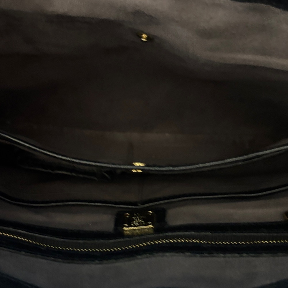 MCM Black Croc-Embossed Tote - Picture 9 of 10